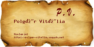 Polgár Vitália névjegykártya